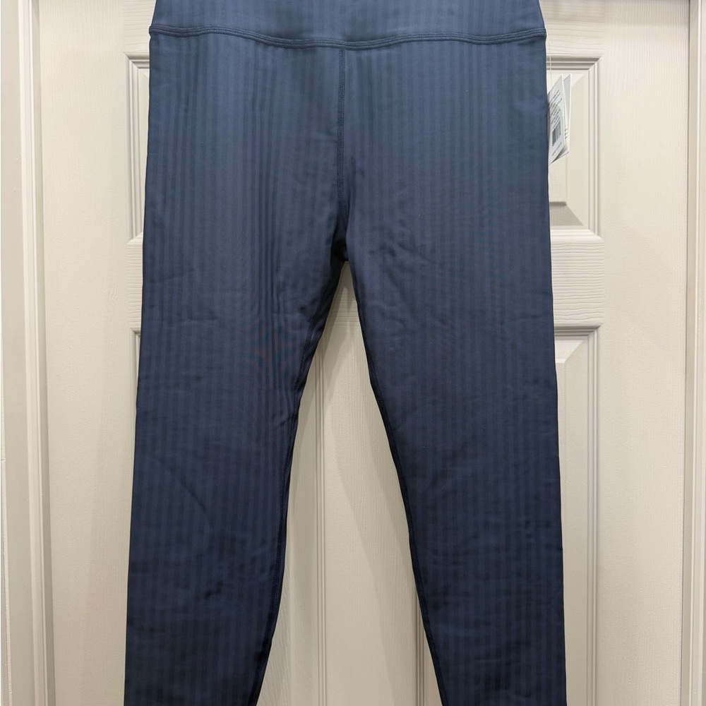 Beyond Yoga Navy Ribbed Stretch Leggings